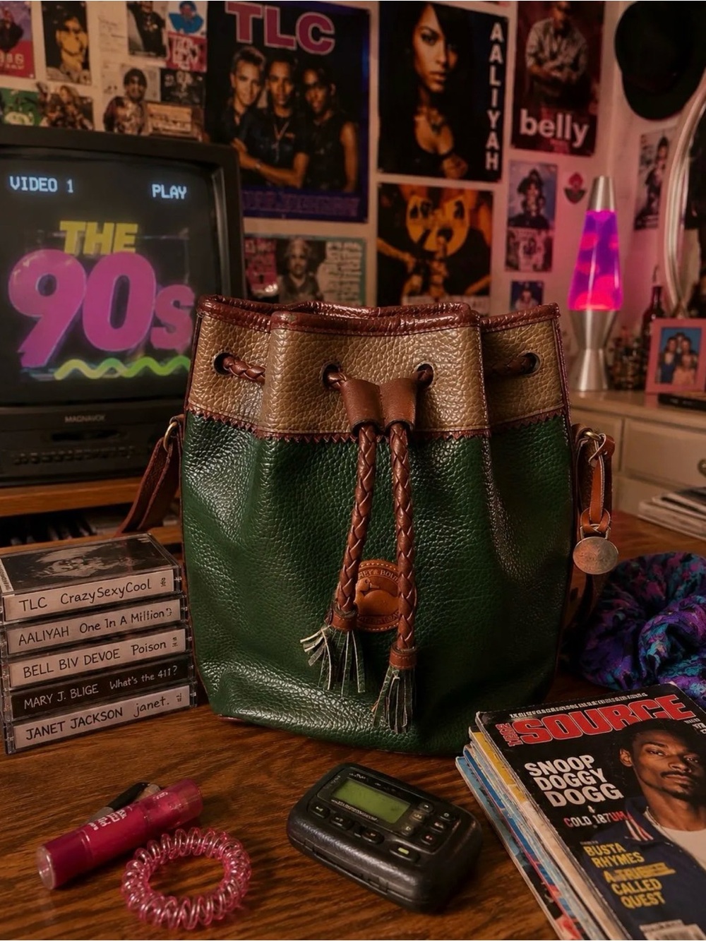 900. 1990s Dooney and Bourke Bucket Bag
